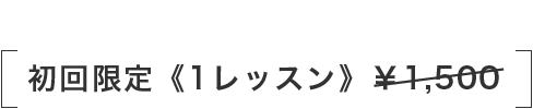 初回限定《1レッスン》￥1,500